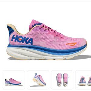 Hoka Women's Pink and Blue Athletic Shoes